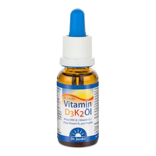 Dr. Jacob's Vitamin D3 K2 Öl 800 I.E. Vitamin D3 in Weiß