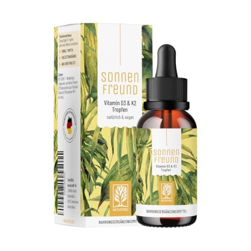 NATURTREU Vitamin D3 K2 Tropfen hochdosiert & vegan in Transparent