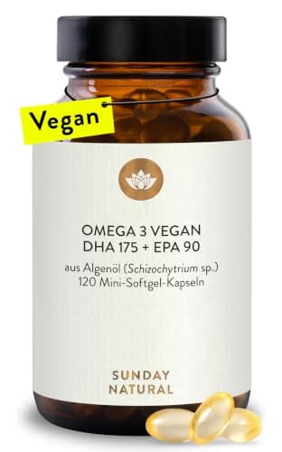 SUNDAY NATURAL Omega 3 Vegan 120 Softgel Kapseln