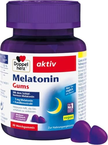 Doppelherz Melatonin Gums in Dunkelviolett-schwarz