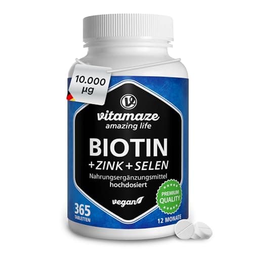 Vitamaze - amazing life Biotin hochdosiert + Selen + Zink in Transparent