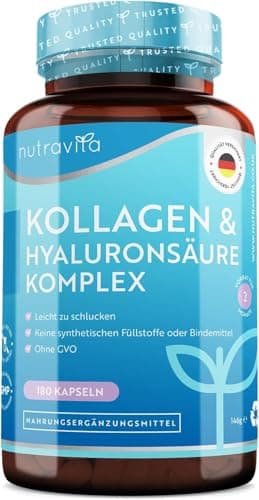 Nutravita Hyaluronsäure Kollagen Hochdosiert Komplex 180 Kapseln