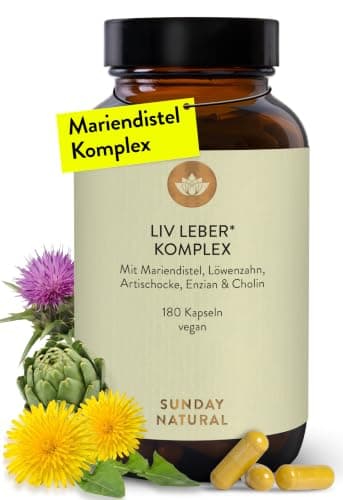 SUNDAY NATURAL Mariendistel Artischocke Löwenzahn 180 Cholin Kapseln
